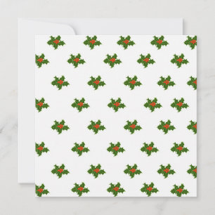 Christmas Holly Pattern Feiertagskarte