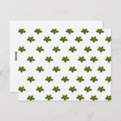 Christmas Holly Pattern Feiertagskarte (Vorne/Hinten)