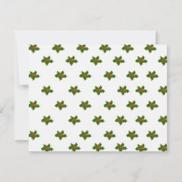 Christmas Holly Pattern Feiertagskarte
