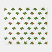 Christmas Holly Pattern Fleecedecke (Vorderseite (Horizontal))