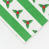 Christmas Holly Pattern Fleecedecke (Ecke)
