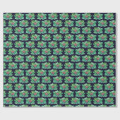 Christmas Holly Pattern Geschenkpapier (Flach)