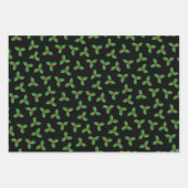 Christmas Holly Pattern Geschenkpapier Set (Vorderseite 3)