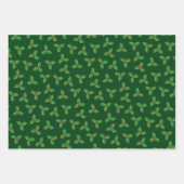 Christmas Holly Pattern Geschenkpapier Set (Vorderseite 2)