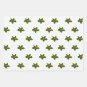 Christmas Holly Pattern Geschenkpapier Set (Vorderseite 3)