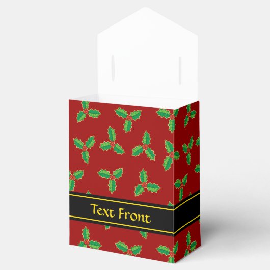 Christmas Holly Pattern Geschenkschachtel (Geöffnet)