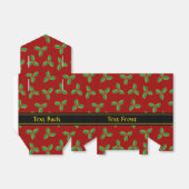 Christmas Holly Pattern Geschenkschachtel (Ungefaltet)