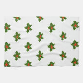 Christmas Holly Pattern Geschirrtuch (Horizontal)