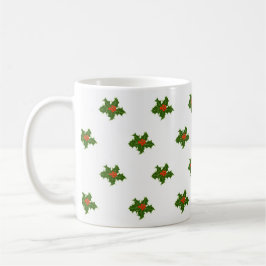 Christmas Holly Pattern Kaffeetasse