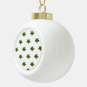 Christmas Holly Pattern Keramik Kugel-Ornament (Rechts)