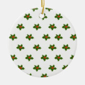 Christmas Holly Pattern Keramik Ornament (Vorne)
