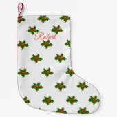 Christmas Holly Pattern Kleiner Weihnachtsstrumpf (Vorderseite)