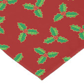 Christmas Holly Pattern Kurzer Tischläufer (Ecke)
