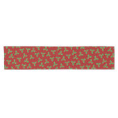 Christmas Holly Pattern Kurzer Tischläufer (Horizontal)