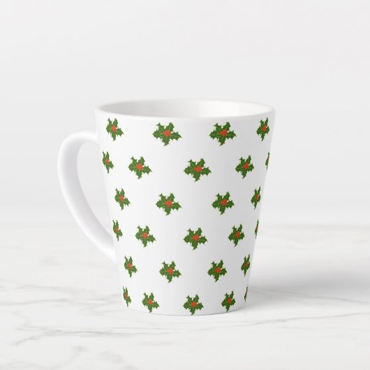 Christmas Holly Pattern Milchtasse (Linke Ecke)
