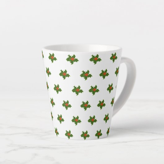 Christmas Holly Pattern Milchtasse (Rechte Ecke)