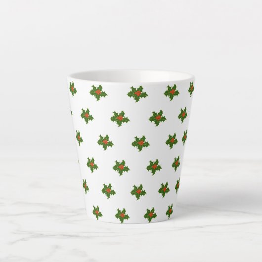 Christmas Holly Pattern Milchtasse (Vorderseite)