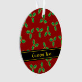 Christmas Holly Pattern Ornament (Vorderseite)
