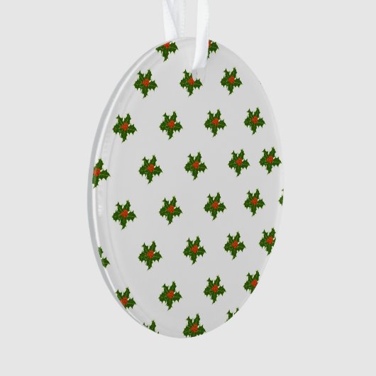 Christmas Holly Pattern Ornament (Vorderseite)