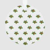 Christmas Holly Pattern Ornament (Rückseite)