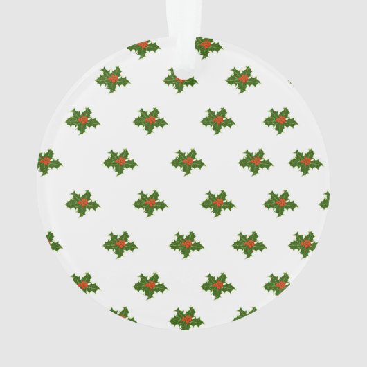Christmas Holly Pattern Ornament (Rückseite)