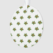 Christmas Holly Pattern Ornament (Vorderseite)