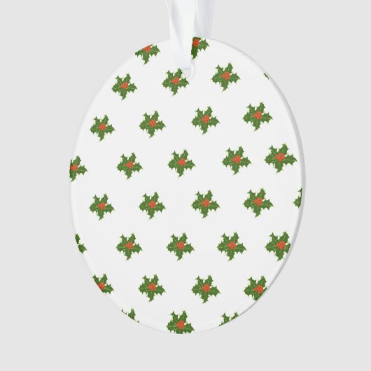 Christmas Holly Pattern Ornament (Vorderseite)