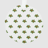 Christmas Holly Pattern Ornament (Vorderseite)