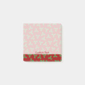 Christmas Holly Pattern Post-it Klebezettel (Vorderseite)