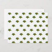 Christmas Holly Pattern Postkarte (Vorne/Hinten)