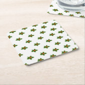 Christmas Holly Pattern Red Berries Green Blätter Rechteckiger Pappuntersetzer (angewinkelt)