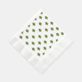 Christmas Holly Pattern Red Berries Green Blätter Serviette (Ecke)
