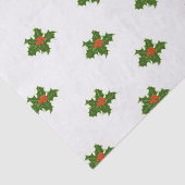 Christmas Holly Pattern Seidenpapier (Detail)