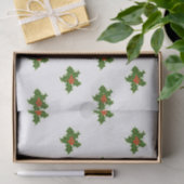 Christmas Holly Pattern Seidenpapier (Geschenk)