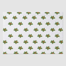 Christmas Holly Pattern Seidenpapier