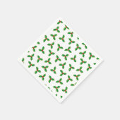 Christmas Holly Pattern Serviette (Ecke)