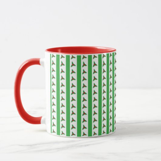 Christmas Holly Pattern Tasse (Links)