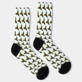 Christmas Holly Pattern White Socken (Rechts)