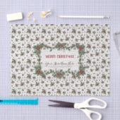 Christmas Holly Pine Mistletoe Classic Business Seidenpapier (Handwerk)