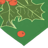 Christmas Holly Red Berries Kurzer Tischläufer (Ecke)