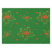 Christmas Holly Red Berries Tischdecke (Vorderseite (Horizontal))