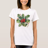 Christmas Holly Sprig T-Shirt (Vorderseite)
