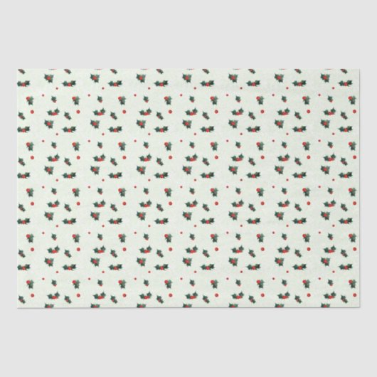 Christmas Holly Tissue Paper Seidenpapier (Vorderseite)