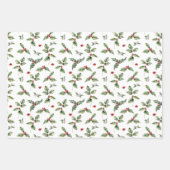 Christmas Holly und Mistletoe Geschenkpapier Set (Vorderseite 2)
