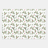 Christmas Holly und Mistletoe Geschenkpapier Set (Vorderseite)