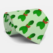 Christmas Holly Verlasse Krawatte (Gerollt)