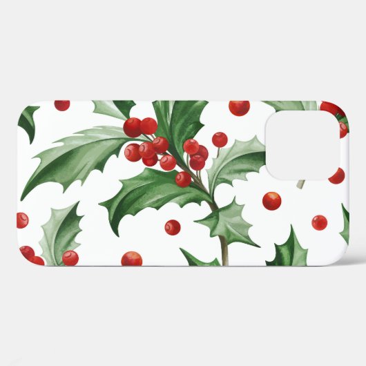Christmas Holly Verlasse Nahtloses Symbol Case-Mate iPhone Hülle (Rückseite (Horizontal))