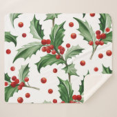 Christmas Holly Verlasse Nahtloses Symbol Sherpadecke (Vorderseite (Horizontal))