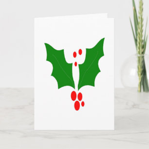 Christmas Holly Verlasse Red Berries Design Xmas Feiertagskarte