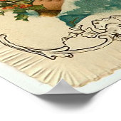 "Christmas Holly" Vintag Poster (Ecke)